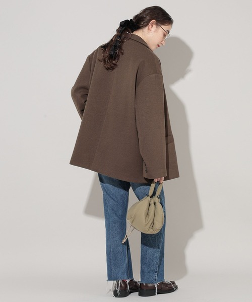 GEORGE'S（ジョージズ）の「ボクシージャケットコート（テーラードジャケット・レディース・ブラウン/ブラック・SMALL/MEDIUM）」の18枚目の写真