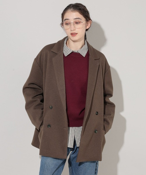 GEORGE'S（ジョージズ）の「ボクシージャケットコート（テーラードジャケット・レディース・ブラウン/ブラック・SMALL/MEDIUM）」の19枚目の写真