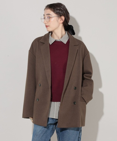 GEORGE'S（ジョージズ）の「ボクシージャケットコート（テーラードジャケット・レディース・ブラウン/ブラック・SMALL/MEDIUM）」の20枚目の写真