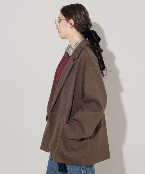 GEORGE'S（ジョージズ）の「ボクシージャケットコート（テーラードジャケット・レディース・ブラウン/ブラック・SMALL/MEDIUM）」の21枚目の写真