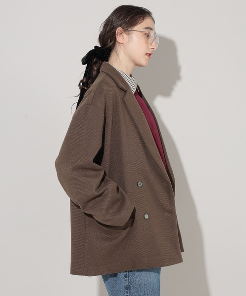 GEORGE'S（ジョージズ）の「ボクシージャケットコート（テーラードジャケット・レディース・ブラウン/ブラック・SMALL/MEDIUM）」の22枚目の写真