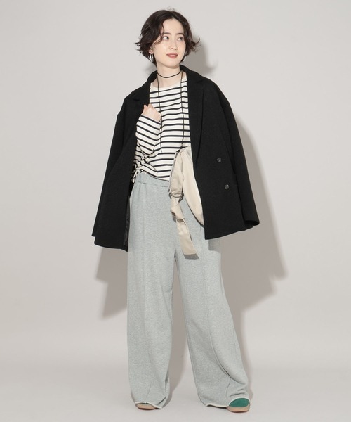 GEORGE'S（ジョージズ）の「ボクシージャケットコート（テーラードジャケット・レディース・ブラウン/ブラック・SMALL/MEDIUM）」の3枚目の写真