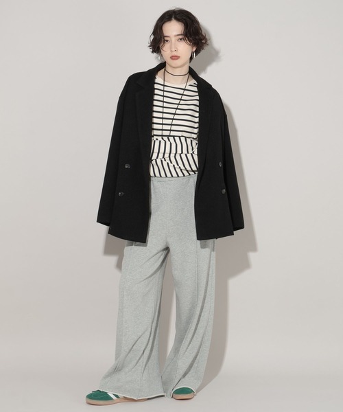 GEORGE'S（ジョージズ）の「ボクシージャケットコート（テーラードジャケット・レディース・ブラウン/ブラック・SMALL/MEDIUM）」の4枚目の写真