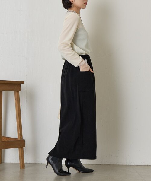 Jena espace merveilleux（ジェナ　エスパスメルヴェイユ）の「【WEB限定】ストレッチキモウナロースカート（スカート・レディース・アイボリー/カーキ/ブラック・FREE）」の12枚目の写真