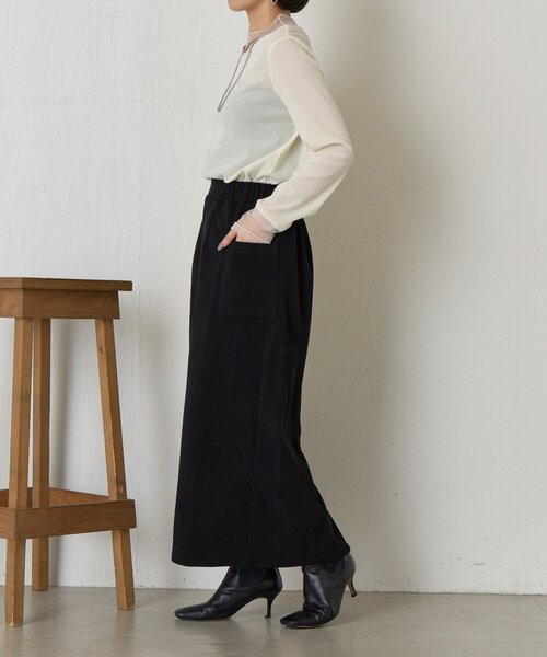 Jena espace merveilleux（ジェナ　エスパスメルヴェイユ）の「【WEB限定】ストレッチキモウナロースカート（スカート・レディース・アイボリー/カーキ/ブラック・FREE）」の13枚目の写真