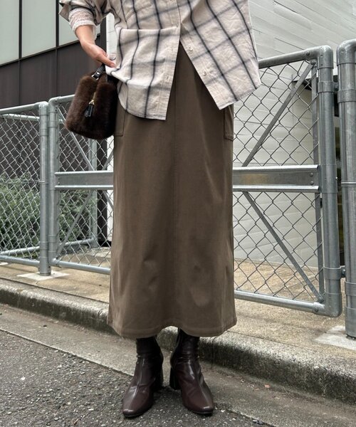 Jena espace merveilleux（ジェナ　エスパスメルヴェイユ）の「【WEB限定】ストレッチキモウナロースカート（スカート・レディース・アイボリー/カーキ/ブラック・FREE）」の21枚目の写真
