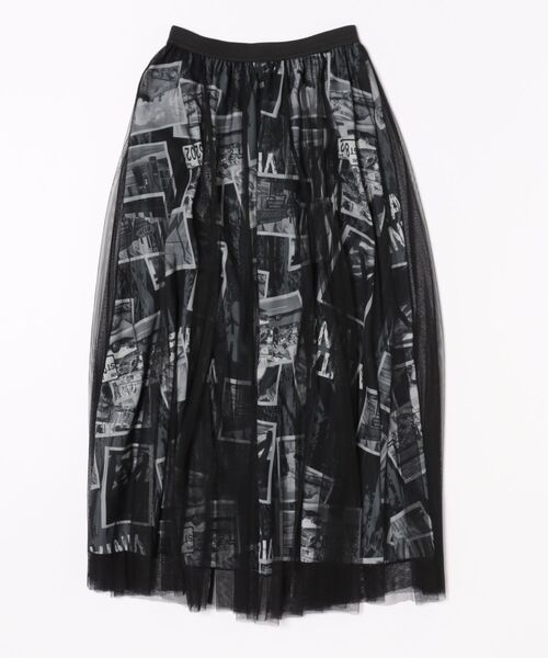 Cepica(セピカ)の「チュール×フォトプリントスカート(スカート・レディース・ブラック・FREE)」の8枚目の写真