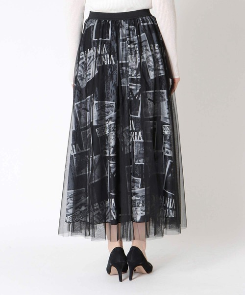 Cepica(セピカ)の「チュール×フォトプリントスカート(スカート・レディース・ブラック・FREE)」の3枚目の写真