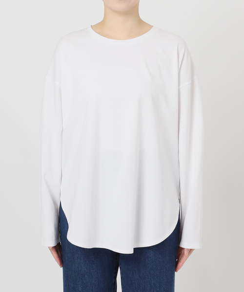 B.C STOCK(ベーセーストック)の「裾スリットロンTEE(Tシャツ/カットソー・レディース・ホワイト・FREE)」の9枚目の写真