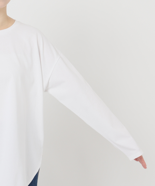 B.C STOCK(ベーセーストック)の「裾スリットロンTEE(Tシャツ/カットソー・レディース・ホワイト・FREE)」の13枚目の写真
