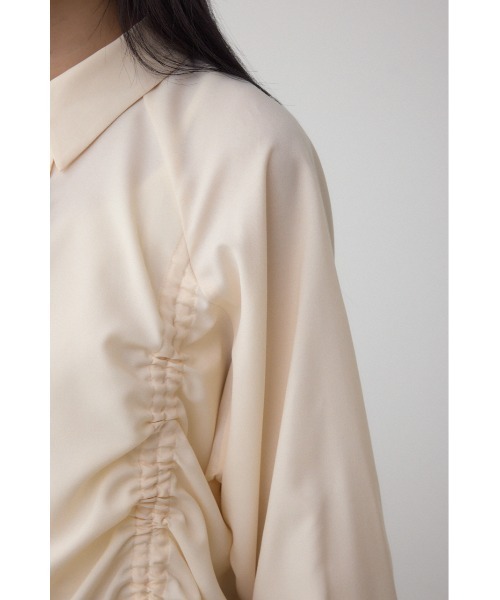 AZUL by moussy(アズールバイマウジー)の「ドロストシャツ(シャツ/ブラウス・レディース・ブラック系その他/アイボリー/ブラウン・FREE)」の9枚目の写真