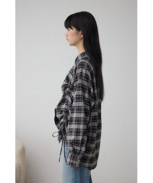 AZUL by moussy(アズールバイマウジー)の「ドロストシャツ(シャツ/ブラウス・レディース・ブラック系その他/アイボリー/ブラウン・FREE)」の17枚目の写真