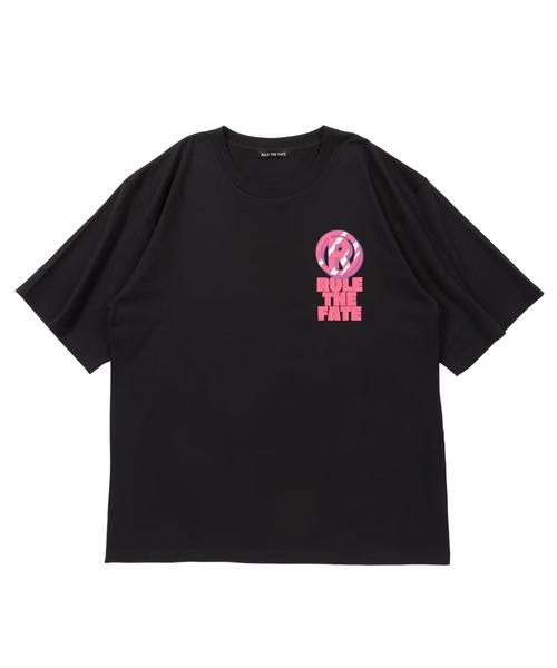 RULE THE FATE（ルールザフェイト）の「RTF STRIPE LOGO TEE/ストライプロゴTシャツ（Tシャツ/カットソー・メンズ・ブラック/ベージュ・2/1/0）」の2枚目の写真