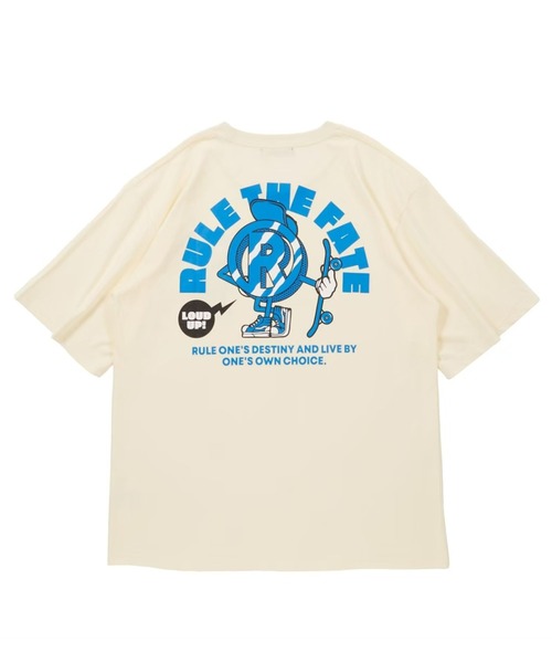 RULE THE FATE（ルールザフェイト）の「RTF STRIPE LOGO TEE/ストライプロゴTシャツ（Tシャツ/カットソー・メンズ・ブラック/ベージュ・2/1/0）」の3枚目の写真