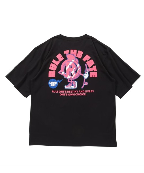RULE THE FATE（ルールザフェイト）の「RTF STRIPE LOGO TEE/ストライプロゴTシャツ（Tシャツ/カットソー・メンズ・ブラック/ベージュ・2/1/0）」の4枚目の写真