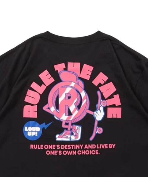 RULE THE FATE（ルールザフェイト）の「RTF STRIPE LOGO TEE/ストライプロゴTシャツ（Tシャツ/カットソー・メンズ・ブラック/ベージュ・2/1/0）」の8枚目の写真