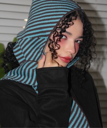 IMARI（イマリ）の「【 IMARI / イマリ 】 ボーダー ニット マフラー キャップ #（ニットキャップ/ビーニー）」