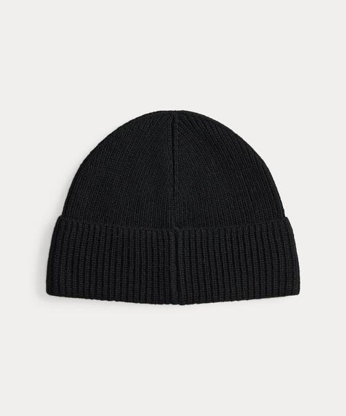 POLO RALPH LAUREN（ポロ ラルフ ローレン）の「ドッグエンブロイダリー リブニット ビーニー（ニットキャップ/ビーニー・メンズ・ブラック系1・ONE）」の4枚目の写真