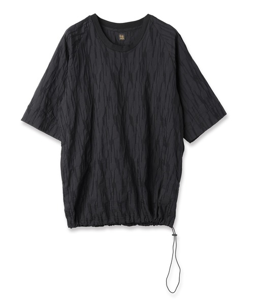 RYU(リュー)の「tucked dobby poncho shirt(Tシャツ/カットソー・メンズ・ブラック/ベージュ系・FREE)」の8枚目の写真