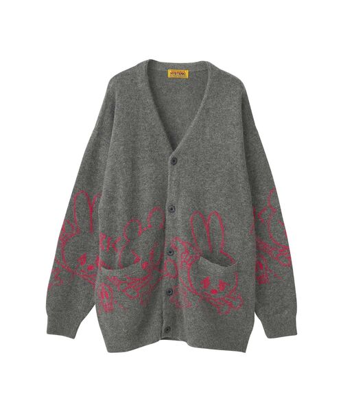 HYSTERIC GLAMOUR（ヒステリックグラマー）の「BEN AND LUCYジャカード カーディガン（カーディガン/ボレロ・レディース・ブラック/ブラウン/トップグレー・FREE）」の2枚目の写真