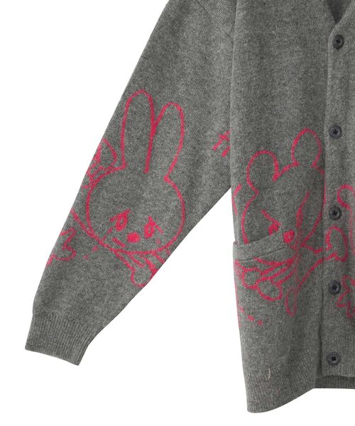 HYSTERIC GLAMOUR（ヒステリックグラマー）の「BEN AND LUCYジャカード カーディガン（カーディガン/ボレロ・レディース・ブラック/ブラウン/トップグレー・FREE）」の12枚目の写真