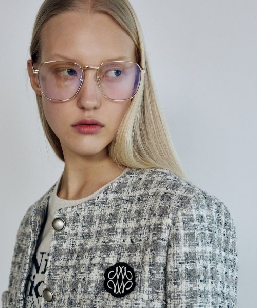 NICK&NICOLE(ニックアンドニコール)の「MIXED TWEED JACKET_BLUE GRAY(テーラードジャケット・レディース・その他・FREE)」の2枚目の写真