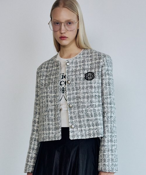 NICK&NICOLE(ニックアンドニコール)の「MIXED TWEED JACKET_BLUE GRAY(テーラードジャケット・レディース・その他・FREE)」の3枚目の写真