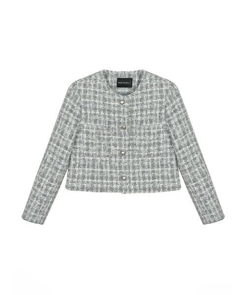 NICK&NICOLE(ニックアンドニコール)の「MIXED TWEED JACKET_BLUE GRAY(テーラードジャケット・レディース・その他・FREE)」の5枚目の写真