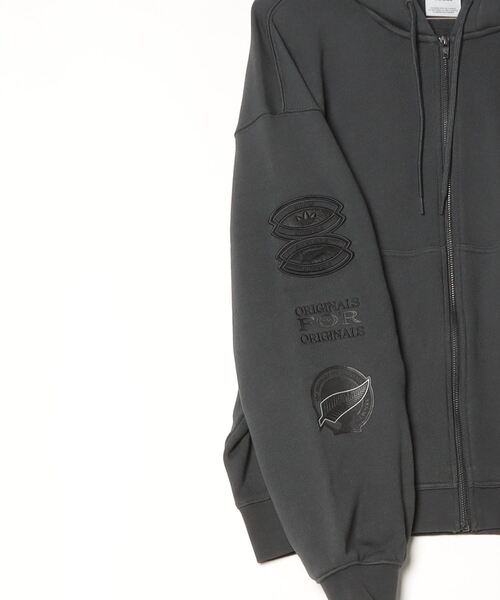 アディダス オリジナルス オールブラックス フルジップ パーカー