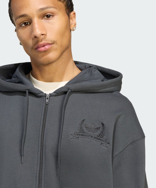 アディダス オリジナルス オールブラックス フルジップ パーカー