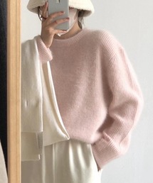 LAFFMO（ラフモ）の「モヘアライククルーネックリブニット（ニット/セーター）」