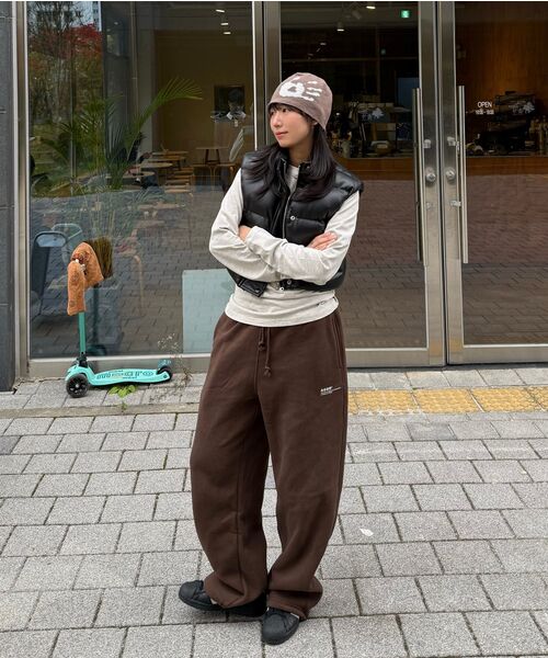 AGOD（エージーオーディー）の「ピーチ起毛スウェットパンツ [ブラウン]（スウェットパンツ・レディース・その他・SMALL/MEDIUM/LARGE）」の2枚目の写真
