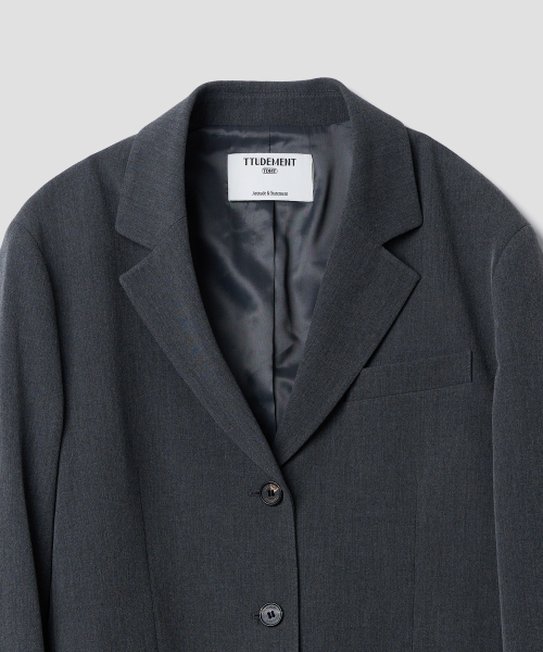 TTUDEMENT(トュードメント)の「SINGLE TAILORED JACKET_CHARCOAL(テーラードジャケット・レディース・その他・SMALL/MEDIUM)」の4枚目の写真