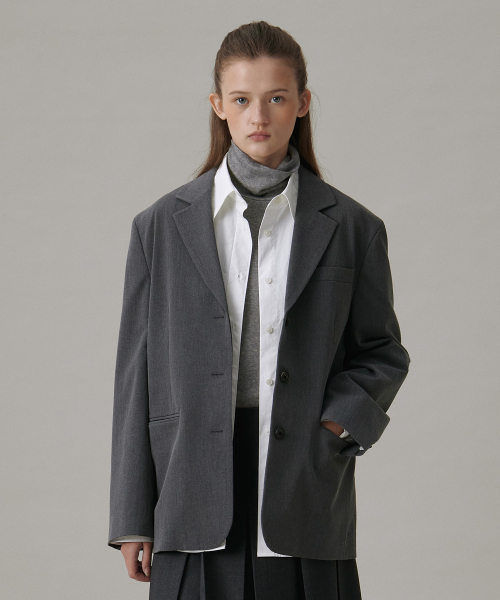 TTUDEMENT(トュードメント)の「SINGLE TAILORED JACKET_CHARCOAL(テーラードジャケット・レディース・その他・SMALL/MEDIUM)」の6枚目の写真