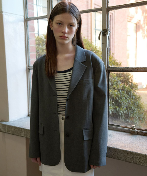 TTUDEMENT(トュードメント)の「SINGLE TAILORED JACKET_CHARCOAL(テーラードジャケット・レディース・その他・SMALL/MEDIUM)」の7枚目の写真