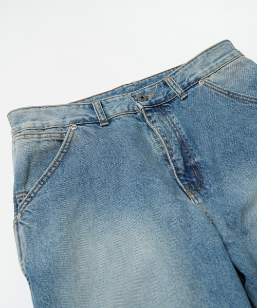 FRIZMWORKS(フリズムワークス)の「WASHED DENIM DOUBLE KNEE PANTS _ LIGHT BLUE(デニムパンツ・メンズ・その他・SMALL/MEDIUM/LARGE/X-LARGE)」の4枚目の写真