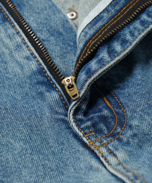 FRIZMWORKS(フリズムワークス)の「WASHED DENIM DOUBLE KNEE PANTS _ LIGHT BLUE(デニムパンツ・メンズ・その他・SMALL/MEDIUM/LARGE/X-LARGE)」の6枚目の写真