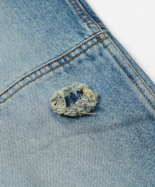 FRIZMWORKS(フリズムワークス)の「WASHED DENIM DOUBLE KNEE PANTS _ LIGHT BLUE(デニムパンツ・メンズ・その他・SMALL/MEDIUM/LARGE/X-LARGE)」の7枚目の写真