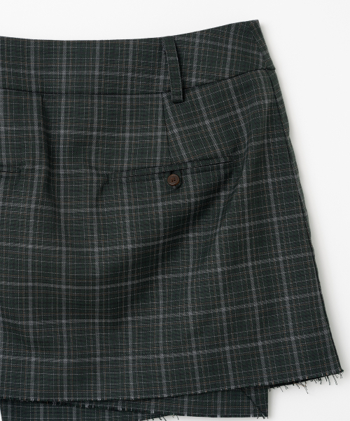 スカート MILLO WOMEN Slash Wrap Mini Skirt セール】Slash Wrap Mini Skirt [Deep Green]（スカート）｜MILLO