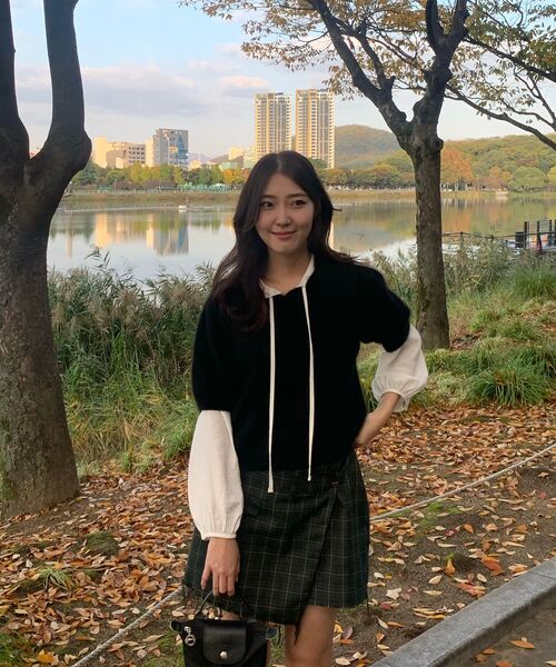 セール】Slash Wrap Mini Skirt [Deep Green]（スカート）｜MILLO