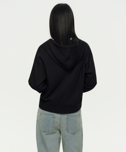 MUSINSA STANDARD WOMAN（ムシンサスタンダードウーマン）の「レディースフード付きスウェットジップアップ[ブラック]（パーカー・レディース・その他・SMALL/MEDIUM/LARGE/X-SMALL）」の12枚目の写真
