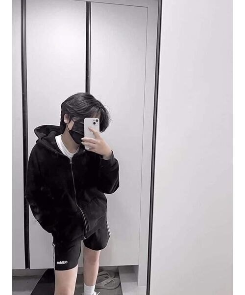 MUSINSA STANDARD WOMAN（ムシンサスタンダードウーマン）の「レディースフード付きスウェットジップアップ[ブラック]（パーカー・レディース・その他・SMALL/MEDIUM/LARGE/X-SMALL）」の6枚目の写真