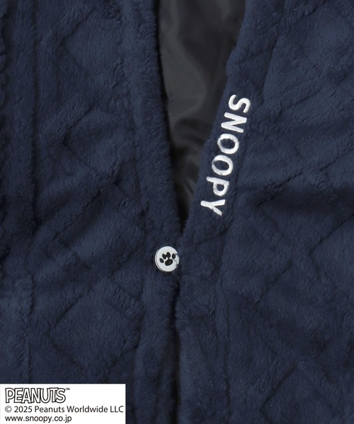 PEANUTS（ピーナッツ）の「PEANUTS SNOOPY（ピーナッツ スヌーピー）キャラクターふわもこボアフリース半纏/ちゃんちゃんこ（ガウン/バスローブ・メンズ・ネイビー系1/ネイビー系2/ホワイト×ブラック/ホワイト系その他/グレー系その他/チャコールグレー・M-L）」の21枚目の写真