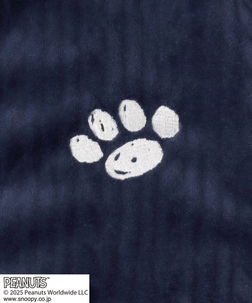 PEANUTS（ピーナッツ）の「PEANUTS SNOOPY（ピーナッツ スヌーピー）キャラクターふわもこボアフリース半纏/ちゃんちゃんこ（ガウン/バスローブ・メンズ・ネイビー系1/ネイビー系2/ホワイト×ブラック/ホワイト系その他/グレー系その他/チャコールグレー・M-L）」の16枚目の写真
