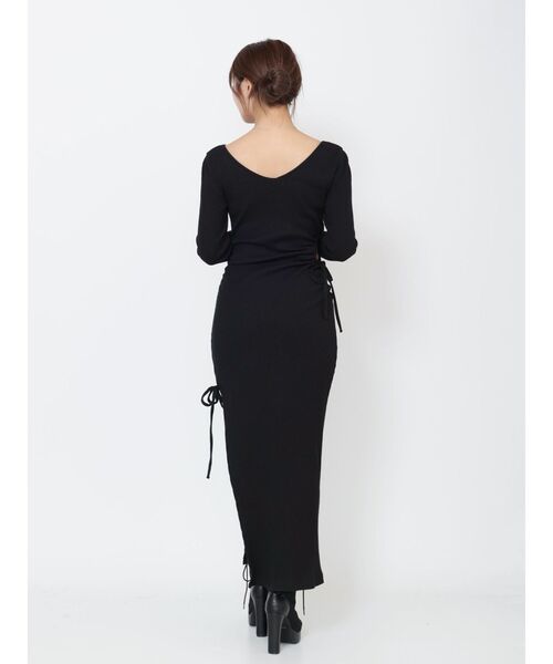 EATME(イートミー)の「カットアウトリボンデザインワンピース(ワンピース・レディース・イエロー/グレー/ブラック・FREE)」の7枚目の写真