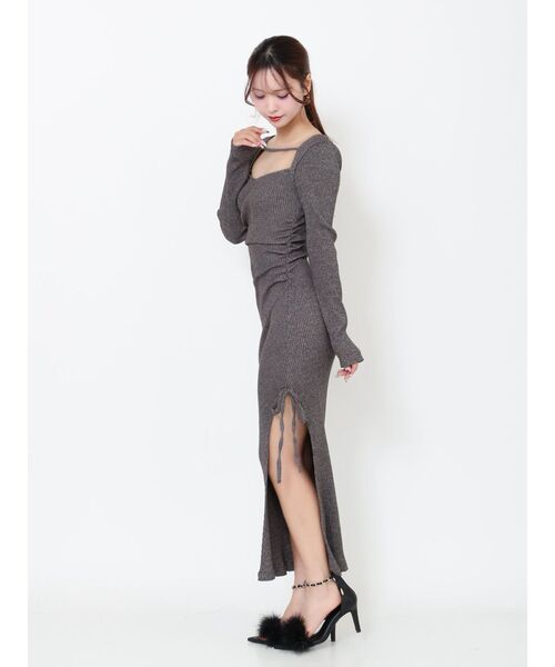 EATME(イートミー)の「カットアウトリボンデザインワンピース(ワンピース・レディース・イエロー/グレー/ブラック・FREE)」の15枚目の写真