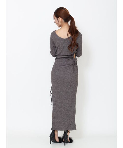 EATME(イートミー)の「カットアウトリボンデザインワンピース(ワンピース・レディース・イエロー/グレー/ブラック・FREE)」の16枚目の写真