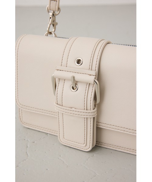 AZUL by moussy（アズールバイマウジー）の「ベルトデザインウォレットバッグ（ショルダーバッグ・レディース・ダークグリーン/アイボリー/ブラック・FREE）」の14枚目の写真