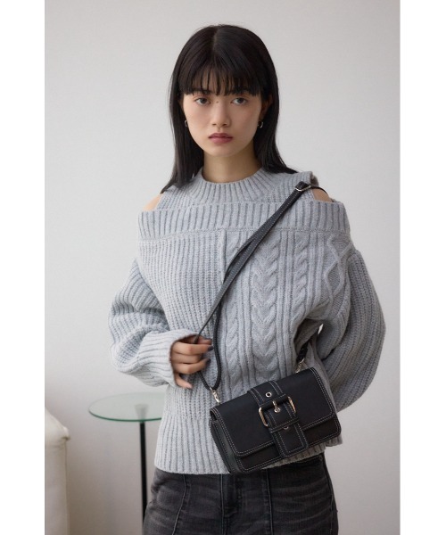AZUL by moussy（アズールバイマウジー）の「ベルトデザインウォレットバッグ（ショルダーバッグ・レディース・ダークグリーン/アイボリー/ブラック・FREE）」の21枚目の写真
