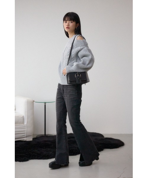 AZUL by moussy（アズールバイマウジー）の「ベルトデザインウォレットバッグ（ショルダーバッグ・レディース・ダークグリーン/アイボリー/ブラック・FREE）」の22枚目の写真